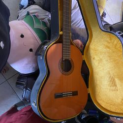 Aria Vintage Japanese Parlor Concert Acoustic Nylon String Guitar 