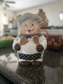 Vintage Chef Pig Cookie Jar