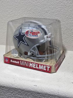 Tony Dorsett Signed HOF 94 Autographed Dallas Cowboys Mini Helmet w/Display Case