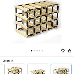 Pine Wood and Galvanized Steel sturdy Wine Racks. 2 total.  