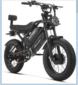 HAPPYRUN G70 Pro Adult Electric Bike: 5000W Dual Motor Peak | 36MPH High-Speed Off-Road | 20" Fat Tire 38Ah Long-Range Removable Battery | 85+ Miles A