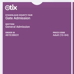Free Stanislaus fair entrance tickets