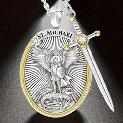 St Michael 🖤 Charm & Necklace $6