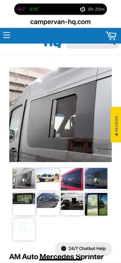 AM Auto Glass RV Sprinter opening window behind drivers seat exclamation great upgrade
