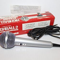 Vintage Realistic Highball-2 Dynamic Microphone Original Box 33-985D Radio Shack 
