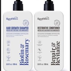 Hair Growth Shampoo and Conditioner Set - Rosemary & Biotin Shampoo and Conditioner for Hair Thickening - Botanical Boost for a Healthy Scalp, Hair Gr