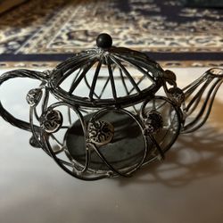Metal Tea Pot Candle Holder 