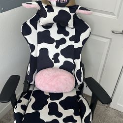 Techni Sport Cow Print Gaming Chair - Memory Foam - Like New