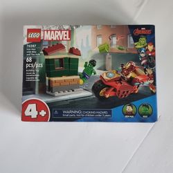 Lego Marvel Iron man with bike and Hulk