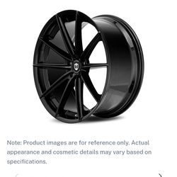 20 inch Curba Concept wheels and tires. CFF46 Gloss Black 20 X8.5