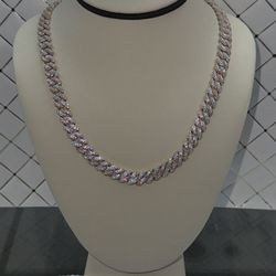 Rose Gold & White Two-Tone Cuban Chain 