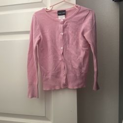 Pink Cardigan Girls Sweater 6T 