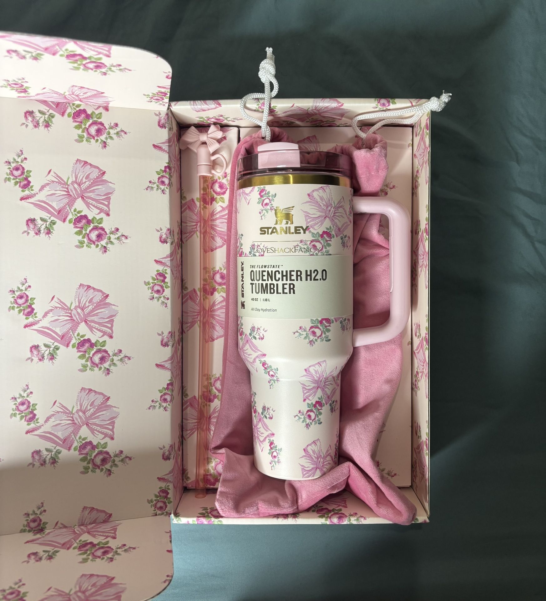 LoveShackFancy x Stanley Cup 40oz – Pink Floral
