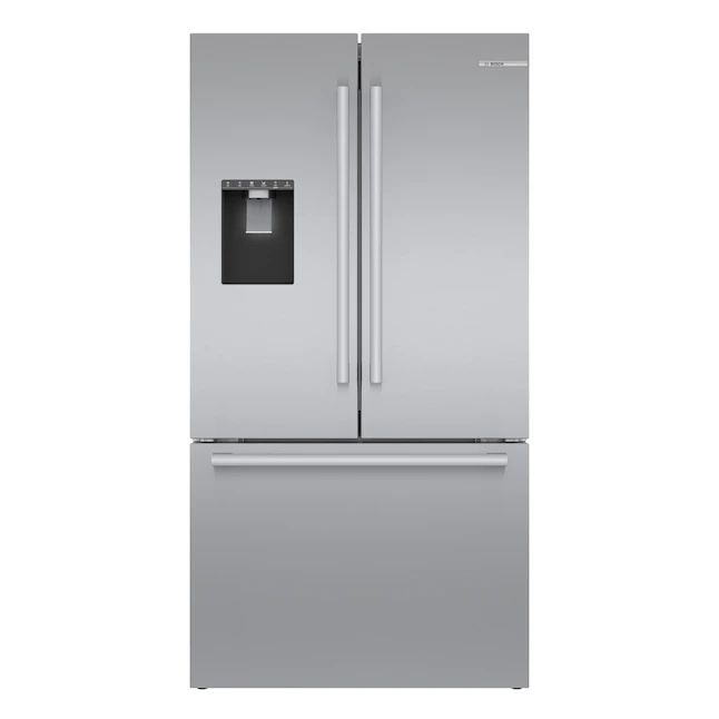 Bosch 500 Series 21.6-cu ft Counter-depth Smart French Door Refrigerator with Ice Maker (Stainless Steel) ENERGY STAR