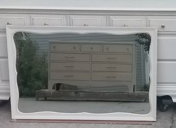 Gorgeous Solid Oak French Provencial Style Mirror.