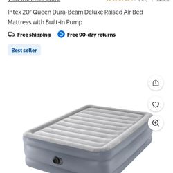 Intex Inflatable Queen Mattress 