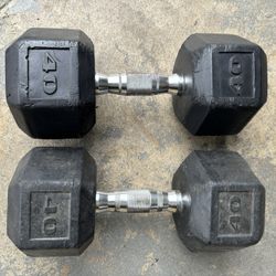 40 lb dumbbells -2 