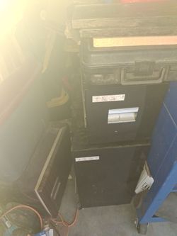 Black 2-Drawer Metal Filing Cabinet