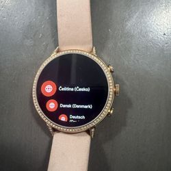 Fossil FTW6015P Gen 4 Smartwatch Venture HR Blush Leather $70