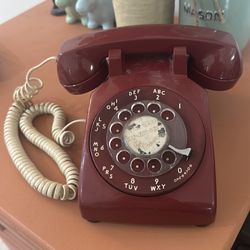 Vintage Red Rotary Phone