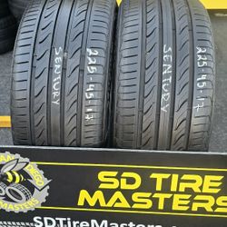2 USED TIRES 225/45ZR17 Sentury w/90% Thread  Both Installed and Balanced $120 ($60 each) 
