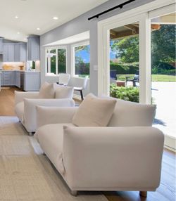 Modern Upholstered White Living Room Sofa Chair