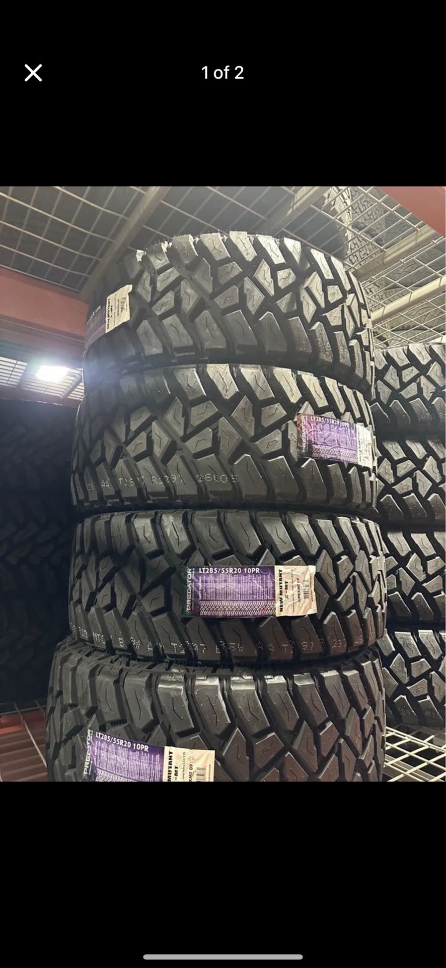 285/55/20LT Predator New Mutant X-AT 10ply Tires