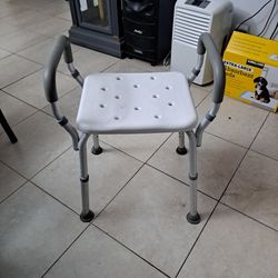 Bath Safety  Shower  Chair Aluminum White 