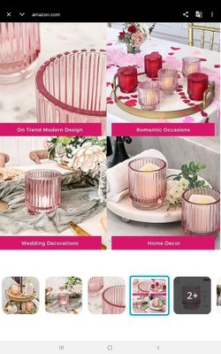 8 pcs blush pink vintage glass tealight votive candle holders (42)