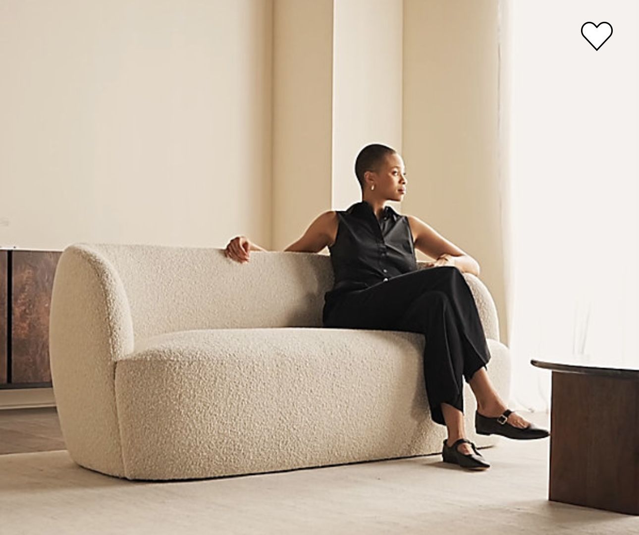 Gwyneth 68” Ivory Boucle Loveseat