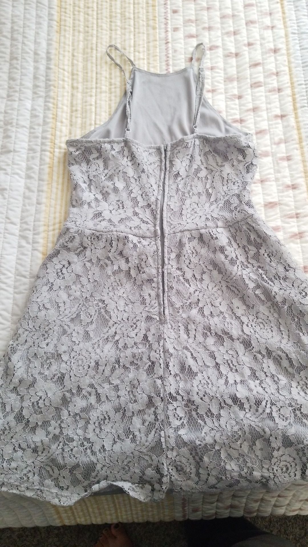 GREY LACED DRESS