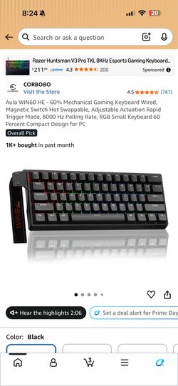 Aula WIN60 HE - 60% Mechanical Gaming Keyboard Wired,