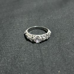 Sterling Silver Ring - White Vintage