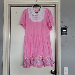 New Hot Topic Bear Carousel Bib Pink Dress XL