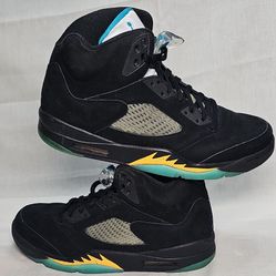 Jordan Air Jordan 5 DD0587-047 Black Yellow Aqua Men's High Top Sneaker size 11.5M