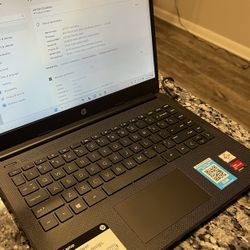 HP Laptop 14(Window 11) 46B memory, 64gb jet black with charger and Computer Sleeve
