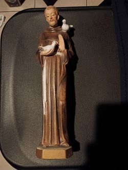 Vintage Sanmyro Japan St. Francis of Assisi Ceramic Figurine