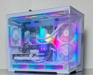 White Gaming PC - RTX 4060 + Ryzen 5 5600X + 32Gb DDR4 + 1TB & 256Gb NVMe