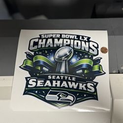 Seahawks Decal 9”