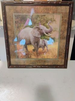 Framed Elephant Art Print