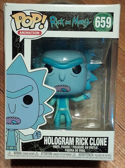 Rick and Morty Funko pop Action figure 659 Hologram Rick Clone