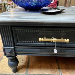 Navy And White Coffee Table 