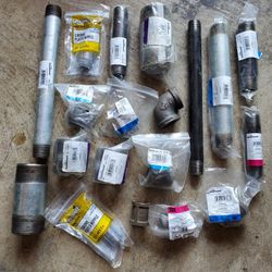 Black Steele And Chrome Pipe Fittings 