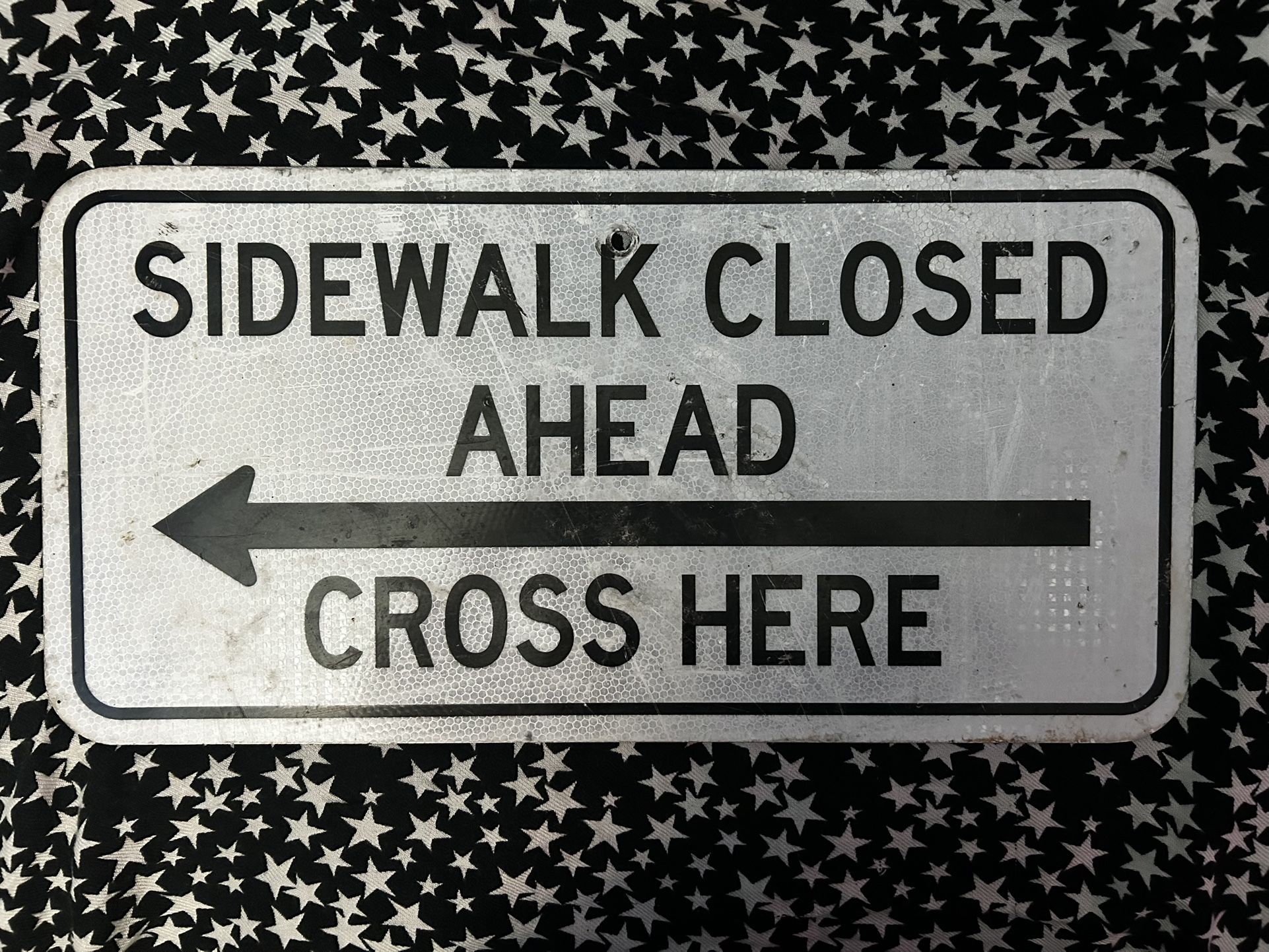 Sidewalk Closed Sign