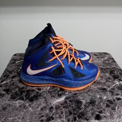 Kids Nike Lebron 10 X Superhero Hyper Blue/orange Size 6.5