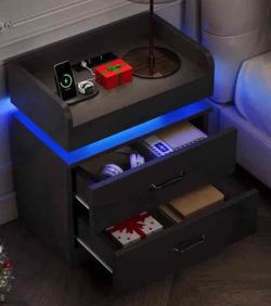 Night stand with lights led
