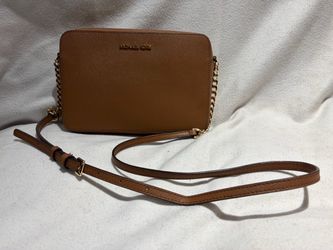 Michael Kors Brown Saffiano Leather Crossbody Bag