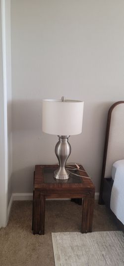 Nightstand and Lamp