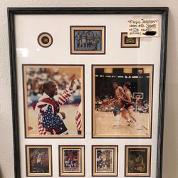 Magic Johnson Autograph Frame Lakers COA INCLUDED