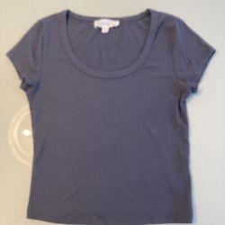 Indigo Crop T-shirt Small